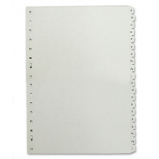 Multifin 4635200 - Separador de plástico, cuarto natural, alfabético A-Z, color gris
