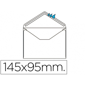 Liderpapel SB04 - Sobre Comercial minimo normalizado, tamaño 95 x 145 mm, solapa pico engomado, color blanco, caja de 500 unidades