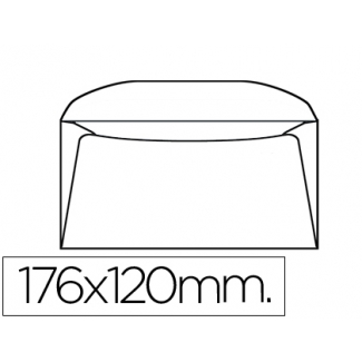 Liderpapel SB41 - Sobre Comercial normalizado, tamaño 120 x 176 mm, solapa engomada, color blanco, paquete de 10 unidades