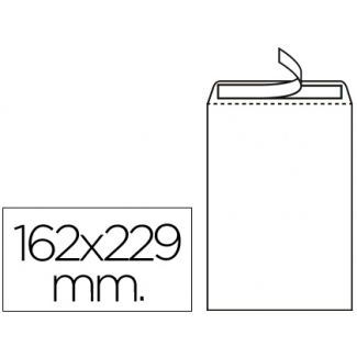 Liderpapel SB37 - Bolsa C5, tamaño 162 x 229 mm, color blanco, solapa tira de silicona, caja de 250 unidades