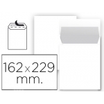 Liderpapel SB95 - Bolsa C5, tamaño 162 x 229 mm, solapa tira de silicona, color blanco, paquete de 25 unidades