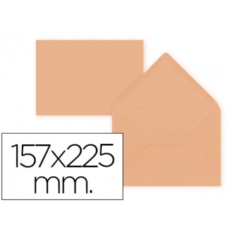 Liderpapel SB76 - Sobre C5, tamaño 157 x 225 mm, solapa pico engomada, color naranja, paquete de 9 unidades