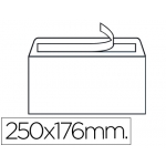 Liderpapel SB22 - Sobre B5, tamaño 176 x 250 mm, solapa recta tira de silicona, color blanco, caja de 500 unidades