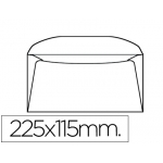 Liderpapel SB01 - Sobre Americano, tamaño 115 x 225 mm, solapa tira de silicona, color blanco, paquete de 10 unidades