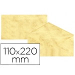 Michel 4619-30 - Sobre pergamino marmoleado, tamaño 110 x 220 mm, solapa engomada, color amarillo, paquete de 25 unidades