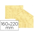 Sobre fantasía marmoleado color amarillo 160x220 mm 90 gr paquete de 25
