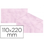 Michel 4619-50 - Sobre pergamino marmoleado, tamaño 110 x 220 mm, solapa engomada, color rosa, paquete de 25 unidades