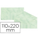 Michel 4619-40 - Sobre pergamino marmoleado, tamaño 110 x 220 mm, solapa engomada, color verde, paquete de 25 unidades