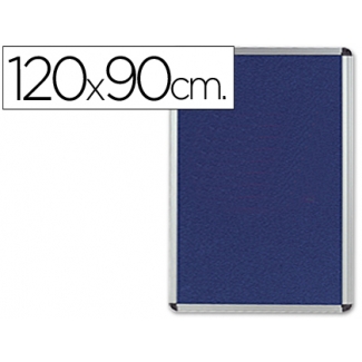 Q-Connect KF01077 - Tablero de anuncios, marco de aluminio, tamaño 120 x 90 cm