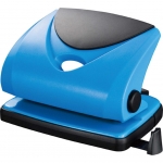 Q-Connect KF02155 - Taladrador metálico, perfora hasta 20 hojas, color azul
