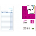 Liderpapel T314 - Talonario camarero, tamaño 1/3 de folio, 50 juegos, original + 2 copias