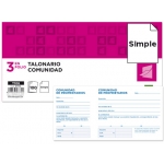 Liderpapel T106 - Talonario comunidad, tamaño 1/3 de folio, 100 hojas, simple
