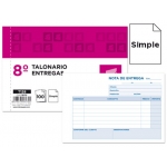 Liderpapel T128 - Talonario entregas, tamaño 8º apaisado, 100 hojas, simple