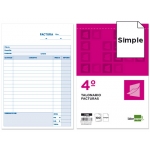 Liderpapel T116 - Talonario facturas, tamaño cuarto, 100 hojas, simple