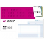 Liderpapel T318 - Talonario facturas, tamaño 4º apaisado, 50 juegos, original + 2 copias