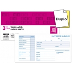 Liderpapel T207 - Talonario inquilinato, tamaño 1/3 de folio apaisado, 50 juegos, original + copia