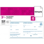 Liderpapel T111 - Talonario loterías, tamaño 1/3 de folio, 100 hojas, simple
