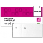 Liderpapel TL09 - Talonario mostrador, 50 mm x 110 mm, 100 hojas, numeradas, color blanco