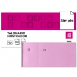 Liderpapel TL11 - Talonario mostrador, 50 mm x 110 mm, 100 hojas, numeradas, color rosa