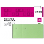 Liderpapel TL12 - Talonario mostrador, 50 mm x 110 mm, 100 hojas, numeradas, color verde