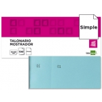 Liderpapel TL03 - Talonario mostrador, 60 mm x 145 mm, 100 hojas, numeradas, color celeste