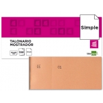 Liderpapel TL04 - Talonario mostrador, 60 mm x 145 mm, 100 hojas, numeradas, color naranja