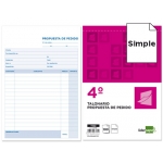 Liderpapel T122 - Talonario pedidos, tamaño 4º, 100 hojas, simple