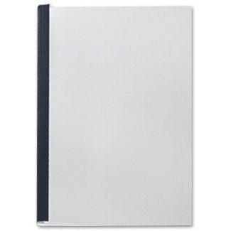 Leitz 73980095 - Tapa de encuadernación por presión channel, flexible, color negro, lomo AA, capacidad para 10/35 hojas