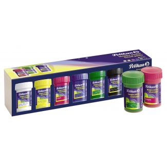 Pelikan 60395 - Témpera escolar, colores surtidos, estuche de 6 botes de 25 ml