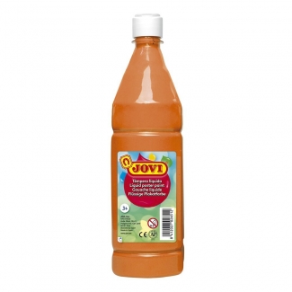 Jovi 51106 - Témpera líquida, color naranja, bote de 1.000 ml