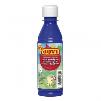 Jovi 50224 - Témpera líquida, color azul ultramar, bote de 250 ml