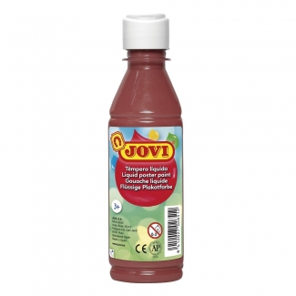 Jovi 50212 - Témpera líquida, color marrón, bote de 250 ml