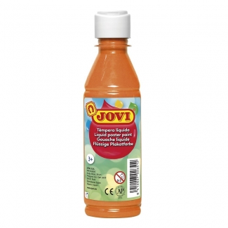 Jovi 50206 - Témpera líquida, color naranja, bote de 250 ml