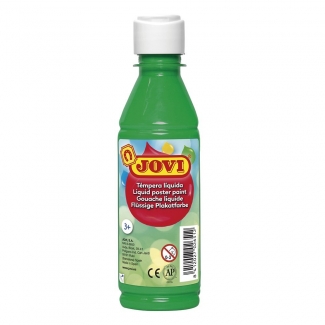 Jovi 50217 - Témpera líquida, color verde medio, bote de 250 ml