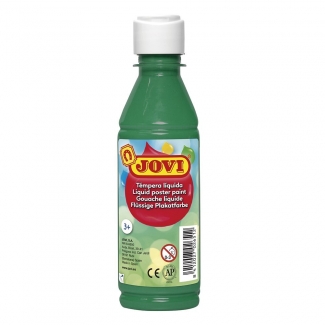 Jovi 50219 - Témpera líquida, color verde oscuro, bote de 250 ml