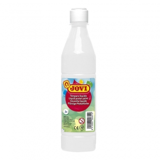 Jovi 50601 - Témpera líquida, color blanco, bote de 500 ml