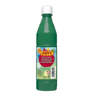 Jovi 50619 - Témpera líquida, color verde oscuro, bote de 500 ml