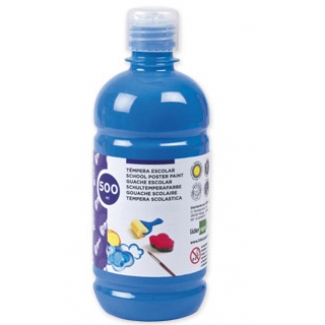 Liderpapel TP14 - Témpera líquida, color azul, bote de 500 ml