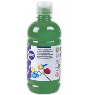 Liderpapel TP17 - Témpera líquida, color verde oscuro, bote de 500 ml