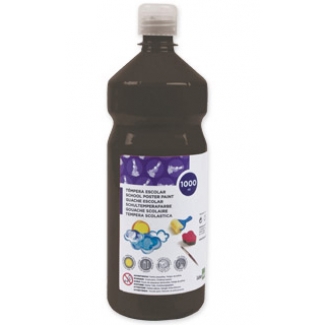 Liderpapel TP39 - Témpera líquida, color negro, bote de 1.000 ml