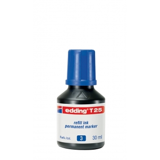 Edding T-25 - Tinta para rotulador Edding, color azul, frasco de 30 ml