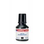 Edding T-25 - Tinta para rotulador Edding, color negro, frasco de 30 ml