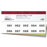 Liderpapel RI 02 - Tiras de rifa doble, 54 mm x 210 mm, color blanco