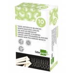 Liderpapel TZ09 - Tizas blancas, caja de 10 unidades