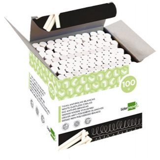 Liderpapel TZ10 - Tizas blancas, caja de 100 unidades
