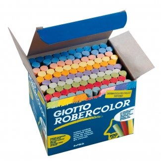 Giotto Robercolor F539000 - Tizas de colores, caja de 100 unidades