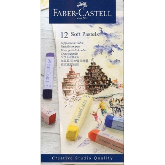 Faber-Castell 12 83 12 - Tiza de colores, caja de 12 unidades