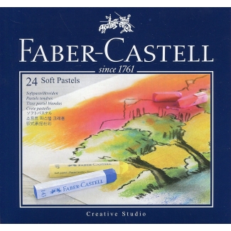 Faber-Castell 12 83 24 - Tiza de colores, caja de 24 unidades