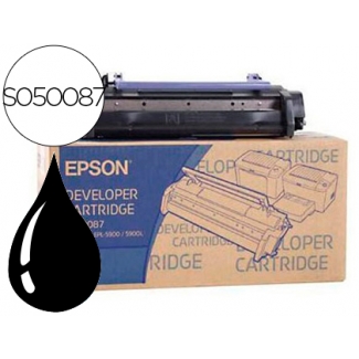 Tóner Epson EPL 6100, EPL referencia 6100L, EPL 5900, EPL 5900L, negro, Ref. S050087 - EPL6200X
