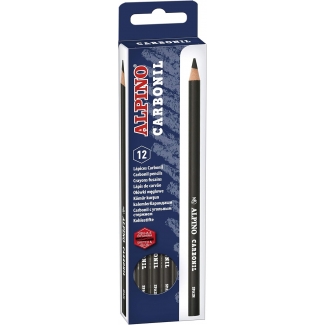 Alpino Carbonil LE010012 - Lápiz de carboncillo, caja de 12 lápices